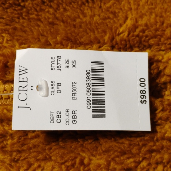 SALE! NWT J. Crew Mercantile Fleece Full Zip Up Jacket Sz.XS Oversized - Picture 2 of 12